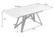 Table à manger extensible en céramique 180-225cm aspect marbre pas cher