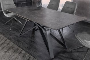 Table à manger extensible en céramique 180-225cm aspect marbre pas cher 2