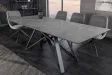 Table à manger extensible en céramique 180-225cm aspect marbre pas cher