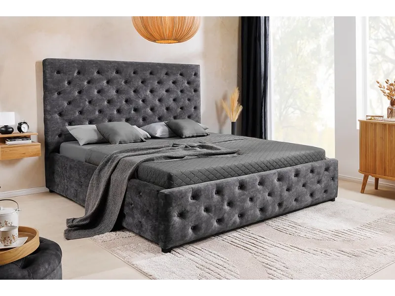 Lit adulte en bois massif |Lit moderne de 140x200 cm en pin massif ...