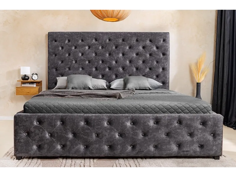 Lit adulte en bois massif |Lit moderne de 140x200 cm en pin massif ...