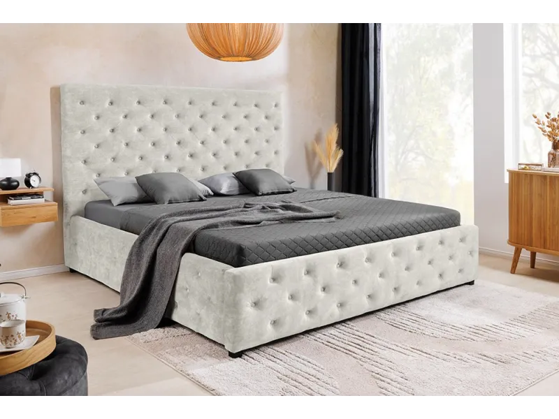 Lit adulte en bois massif |Lit moderne de 140x200 cm en pin massif ...