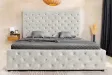 Lit adulte en bois massif |Lit moderne de 140x200 cm en pin massif ...