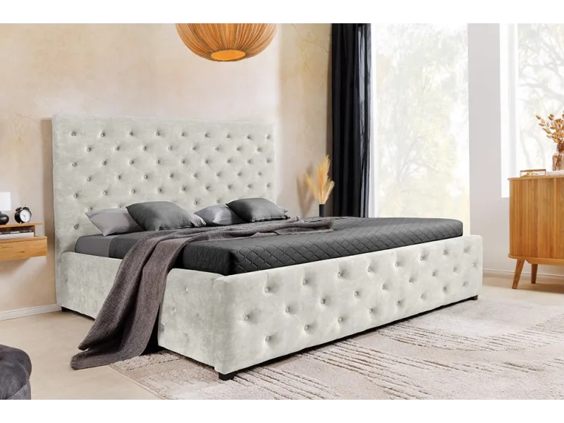 Lit adulte en bois massif |Lit moderne de 140x200 cm en pin massif ...