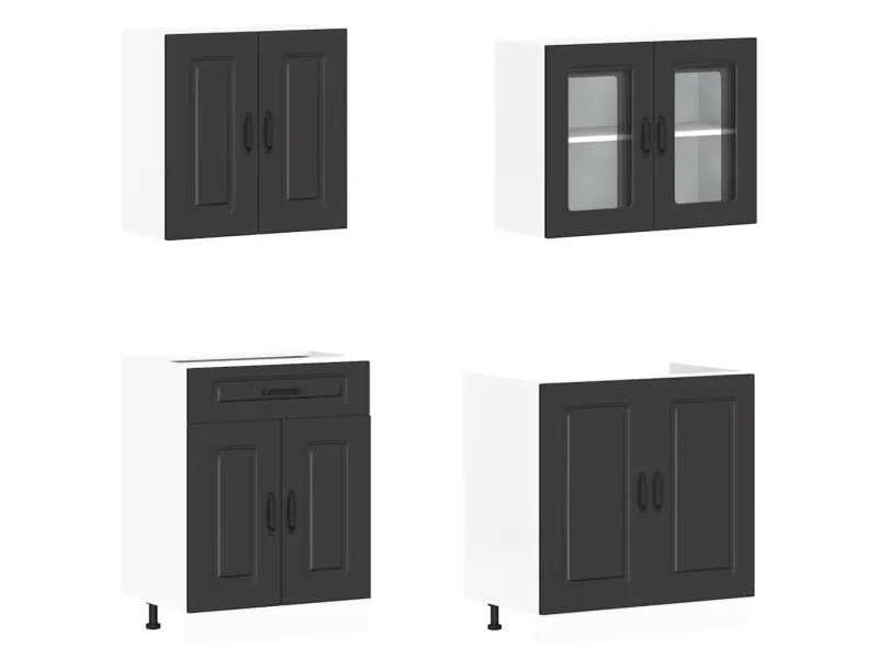 Ensemble d'armoires de cuisine 4 pcs Camille bois d'ingénierie