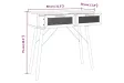 Table console Marron 80x30x75 cm Bois massif pin /rotin naturel