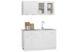 Ensemble de meubles de cuisine 4 pcs Blanc Aggloméré