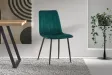 Lot de 4 Chaises de Salle à Manger Willis en Velours Vert – Élégance & Confort
