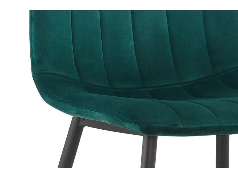 Lot de 4 Chaises de Salle à Manger Willis en Velours Vert – Élégance & Confort