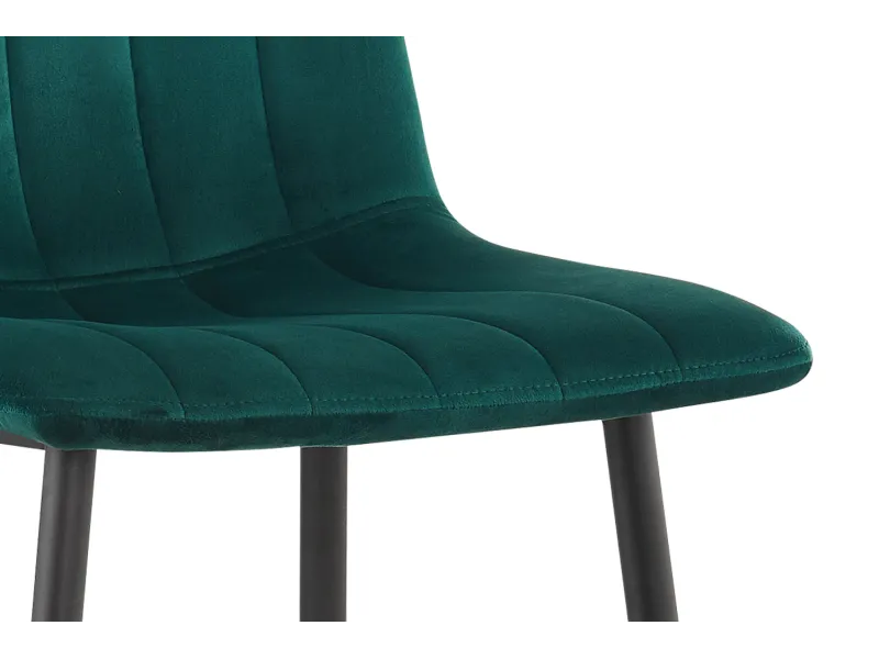 Lot de 4 Chaises de Salle à Manger Willis en Velours Vert – Élégance & Confort