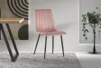 Lot de 4 chaises de Salle à Manger Willis en Velours Rose – Douceur, Style & Confort