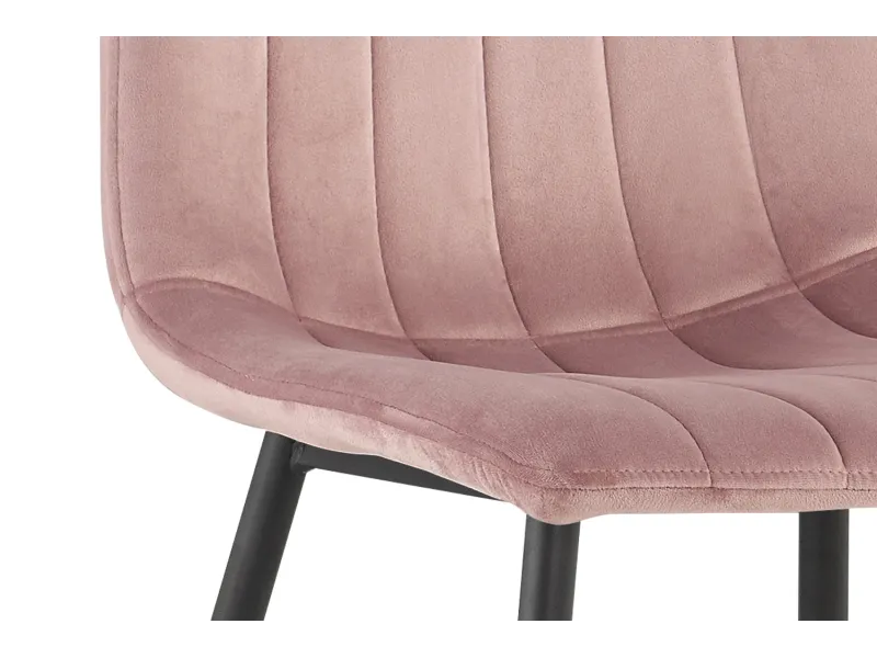 Lot de 4 chaises de Salle à Manger Willis en Velours Rose – Douceur, Style & Confort