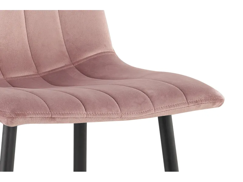 Lot de 4 chaises de Salle à Manger Willis en Velours Rose – Douceur, Style & Confort