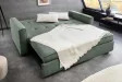 Canapé-lit extensible SMART, 180 cm, velours côtelé vert, canapé 2 places avec ressorts anti-affaissement