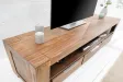 Meuble tv bois massif |Meuble tv moderne de couleur naturelle en bo...