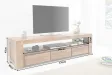 Meuble tv bois massif |Meuble tv moderne de couleur naturelle en bo...