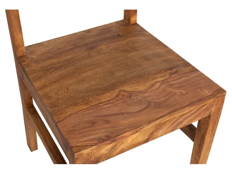 Lot de 2 chaises LAGOS en bois de sheesham – Élégance naturelle et confort durable