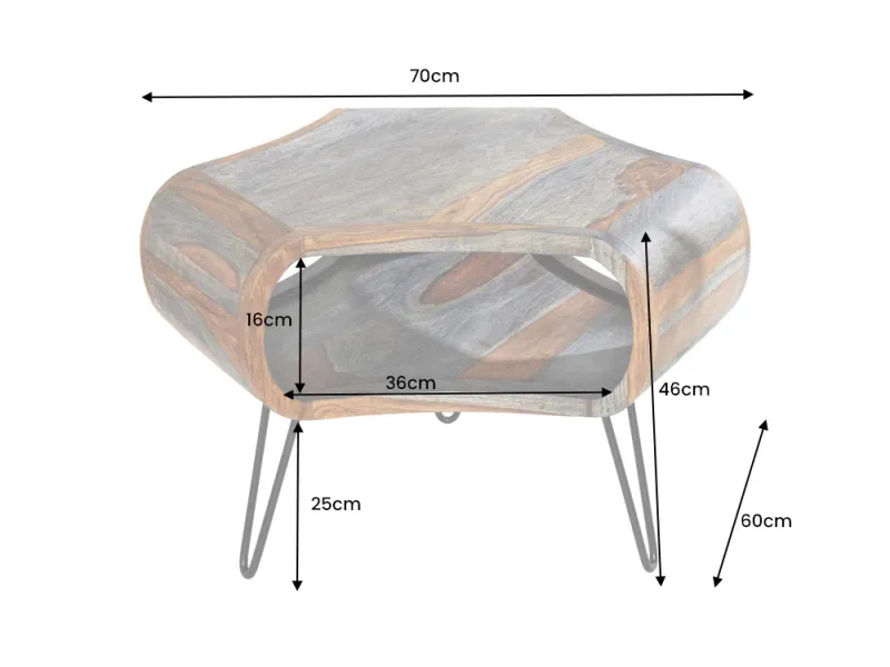 Table Basse en Bois 105cm Mango pas cher