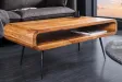 Table basse design rétro de 100cm coloris naturel en bois massif av...