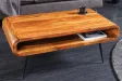 Table basse design rétro de 100cm coloris naturel en bois massif av...