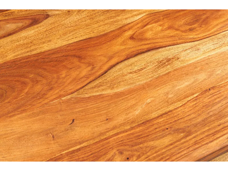 Table basse design rétro de 100cm coloris naturel en bois massif av...