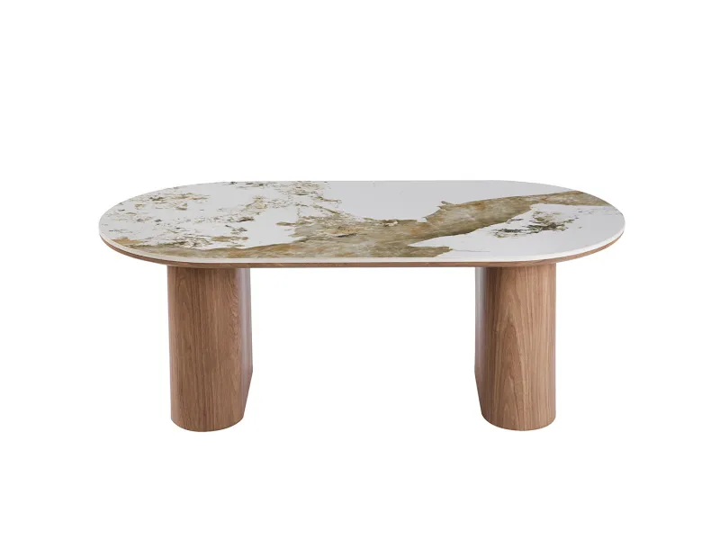 Table basse contemporaine |Table basse avec 6 poufs encastrable, ve...