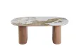 Table basse contemporaine |Table basse avec 6 poufs encastrable, ve...
