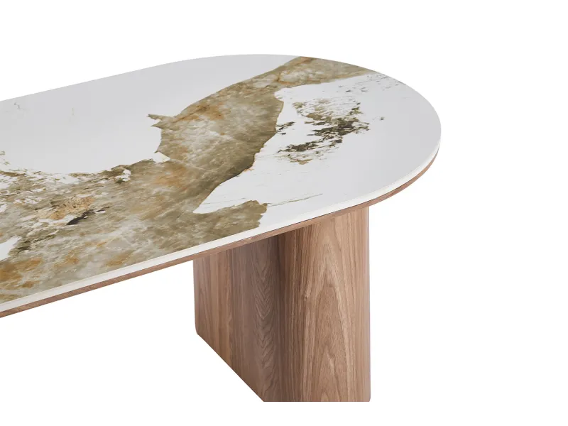 Table basse contemporaine |Table basse avec 6 poufs encastrable, ve...
