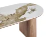 Table basse contemporaine |Table basse avec 6 poufs encastrable, ve...