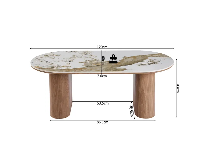 Table basse contemporaine |Table basse avec 6 poufs encastrable, ve...