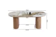 Table basse contemporaine |Table basse avec 6 poufs encastrable, ve...