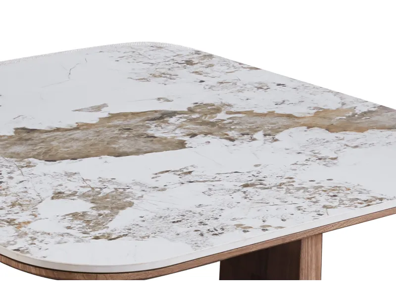 Table basse contemporaine |Table basse avec 6 poufs encastrable, ve...