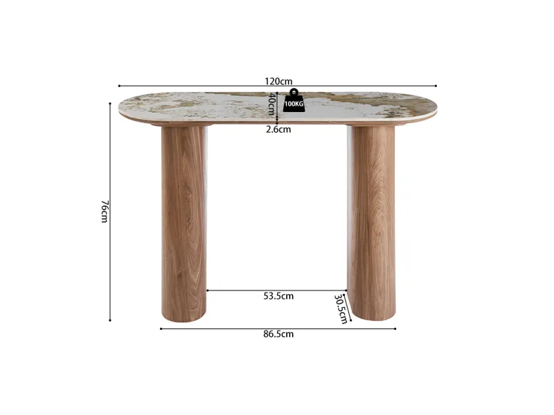 Console « Evora » – Pierre Brillante Pandora Beige