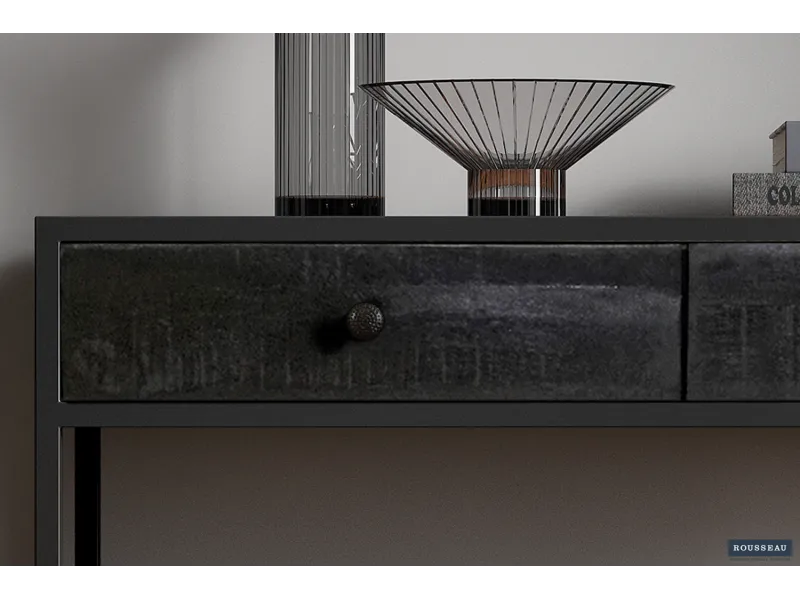 Console « Ace » – Bois de Manguier Noir