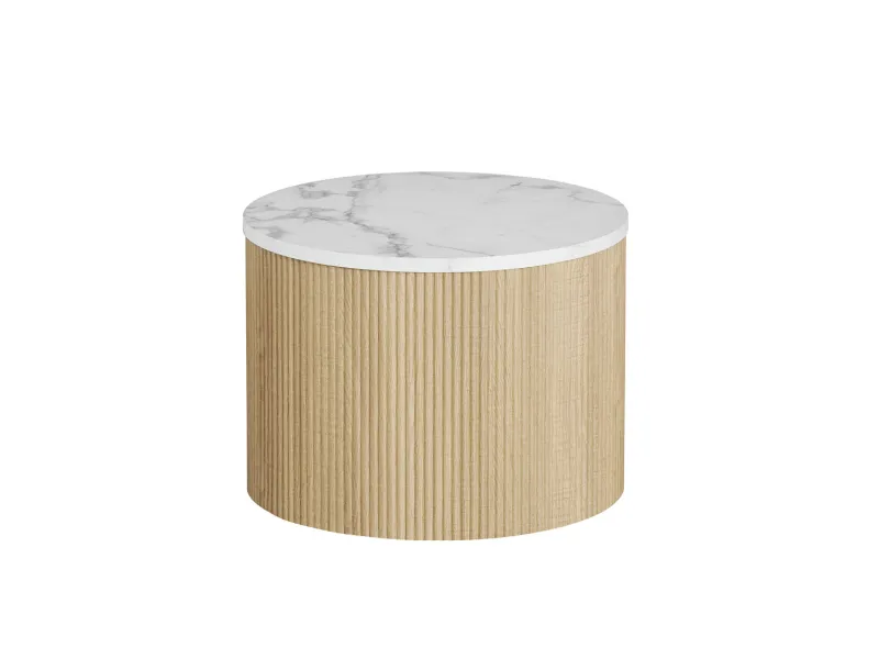 Table basse contemporaine |Table basse avec 6 poufs encastrable, ve...