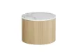Table basse contemporaine |Table basse avec 6 poufs encastrable, ve...
