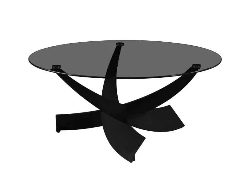 Pas cher Set de 2 tables basses rondes style industriel en bois vieilli