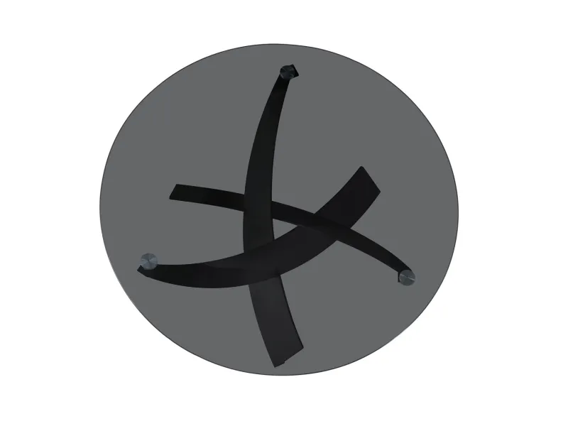 Pas cher Set de 2 tables basses rondes style industriel en bois vieilli