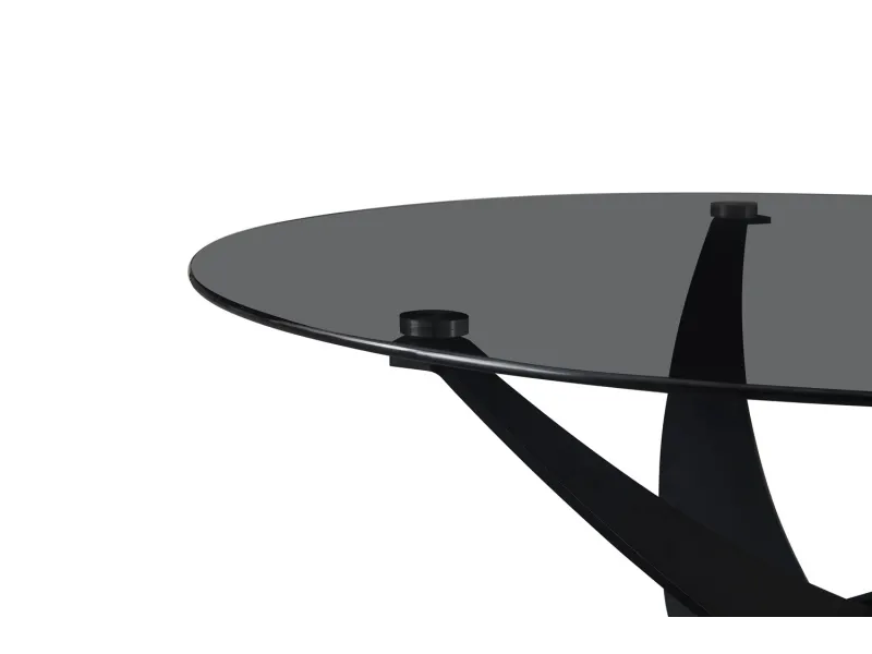 Pas cher Set de 2 tables basses rondes style industriel en bois vieilli