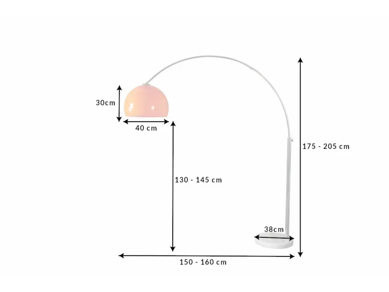 Lampadaire Arc Orange – Lampe sur pied Marbre|adeniahome...