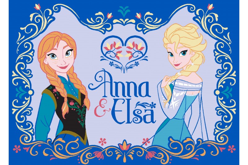 Tapis « La reine des neiges » Anna et Elsa