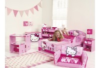 Lit pour fille design Hello Kitty avec rangement