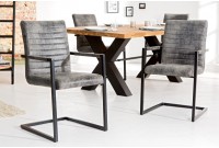 Ensemble de 4 chaises de salle à manger design coloris gris