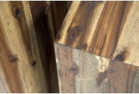 Colonne décorative 75cm en bois massif naturel
