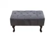 Pouf Chesterfield en microfibre gris