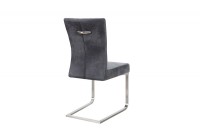 Lot de 2 chaises design vintage teinté gris