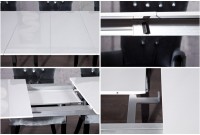 Table à manger blanche extensible 170-200-230 cm