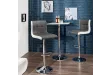 Lot de 2 tabourets de bar design en tissu gris