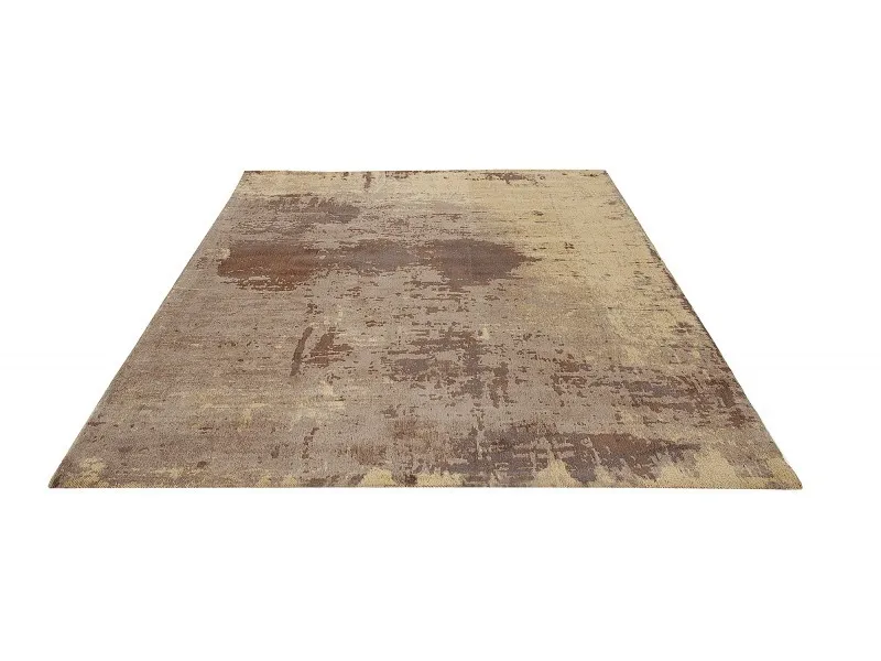 Tapis design antique coloris sable brune de 240x160cm