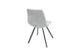 Lot de 4 chaises de salle à manger design scandinave coloris gris claire en microfibre